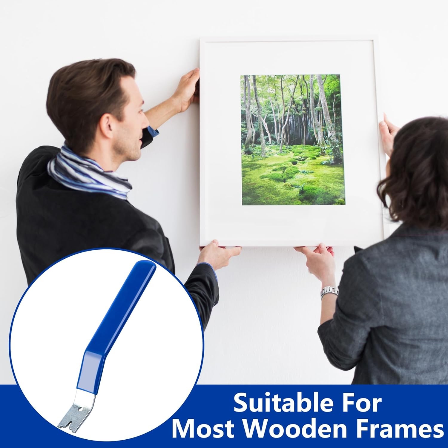 Glazier Point Driver Tool with 100 Push Points for Glass Frame Installation