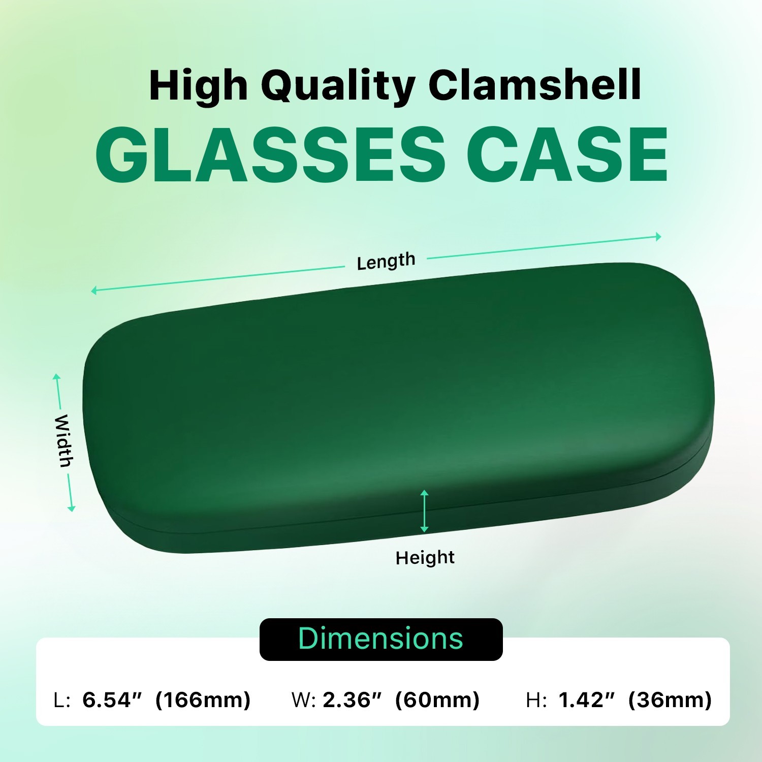Hard Shell Glasses Case-Lightweight Large Eyeglass Holder with Microfiber Cloth