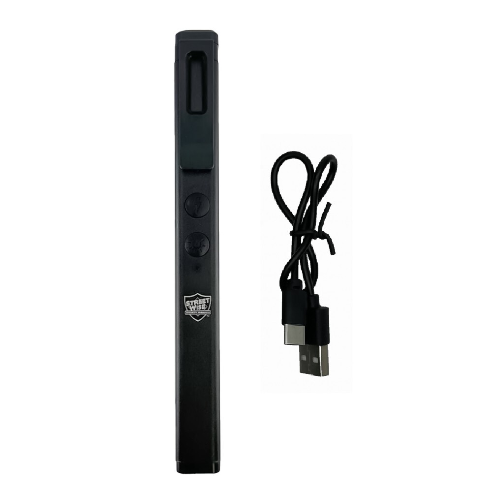 Streetwise Dual Light STUN GUN Flashlight 50,000,000 Flood Light Three Modes HR