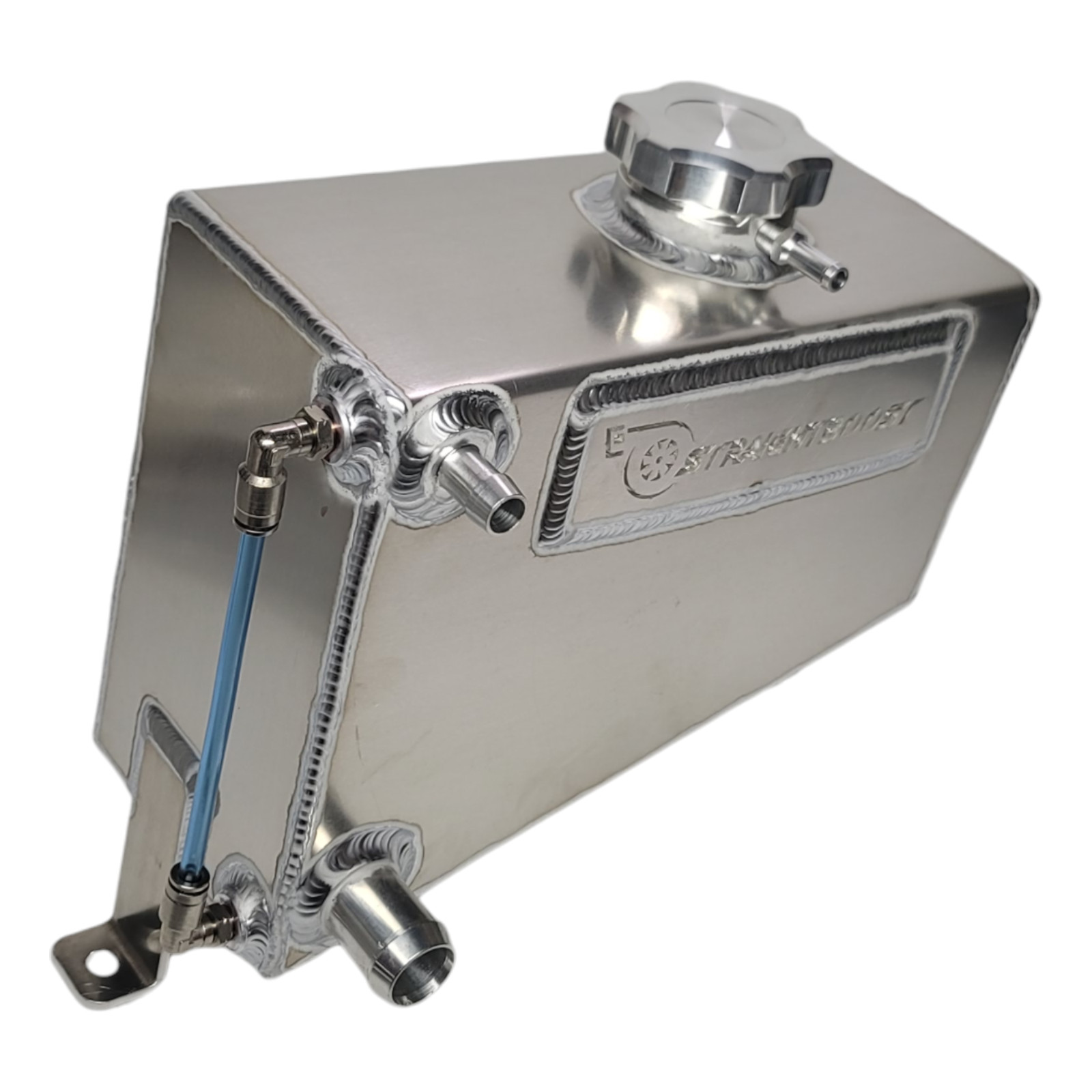 99-07 Silverado STRAIGHTBOOST Aluminum Expansion Tank Coolant Water Reservoir ..