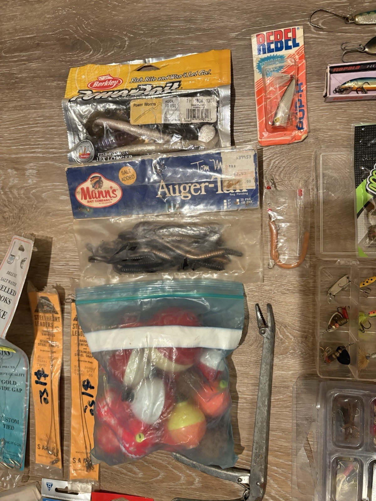 Fishing Bundle: Lures, Sinkers, Hooks, Bobbers, Tackle Box & Misc - Fast Ship!