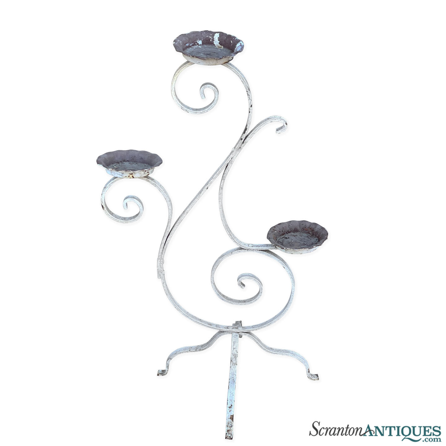 Antique Victorian Wrought Iron Outdoor Garden Plant Stand