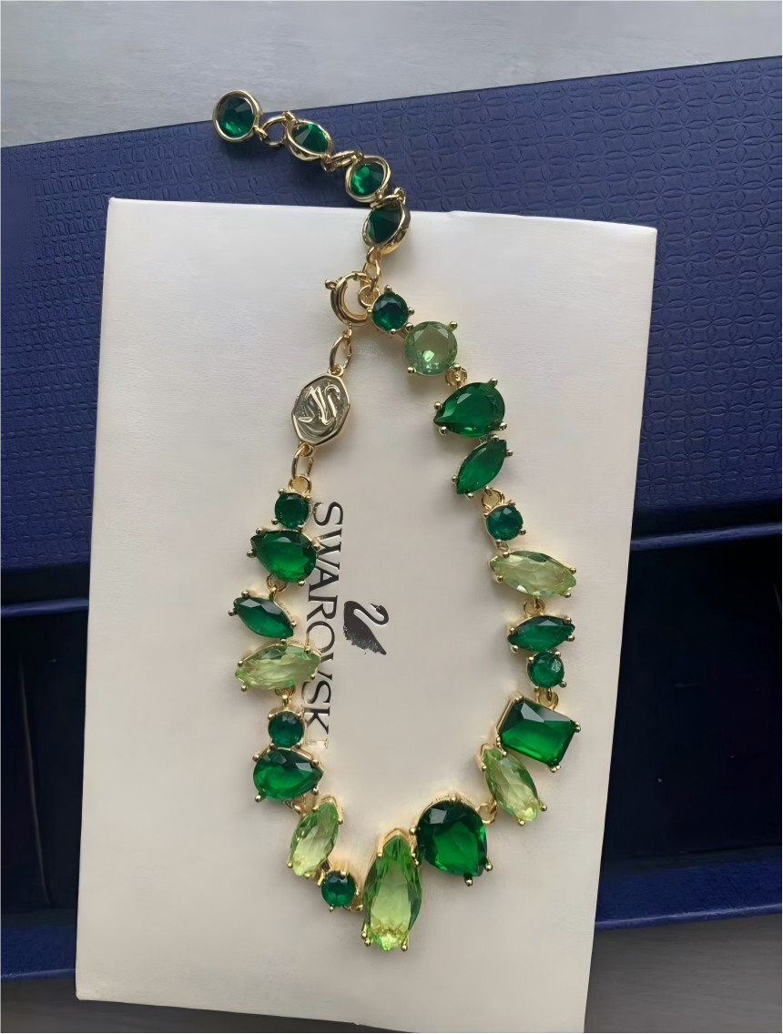 Swarovski GEMA Green Elegant Crystal Bracelet