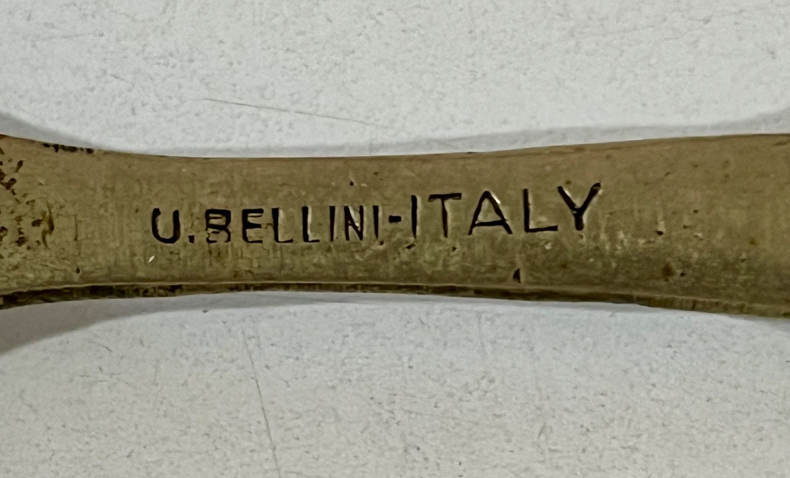 UGO BELLINI Serving Spoon & Fork Ornate Silver Plate Italy 6"