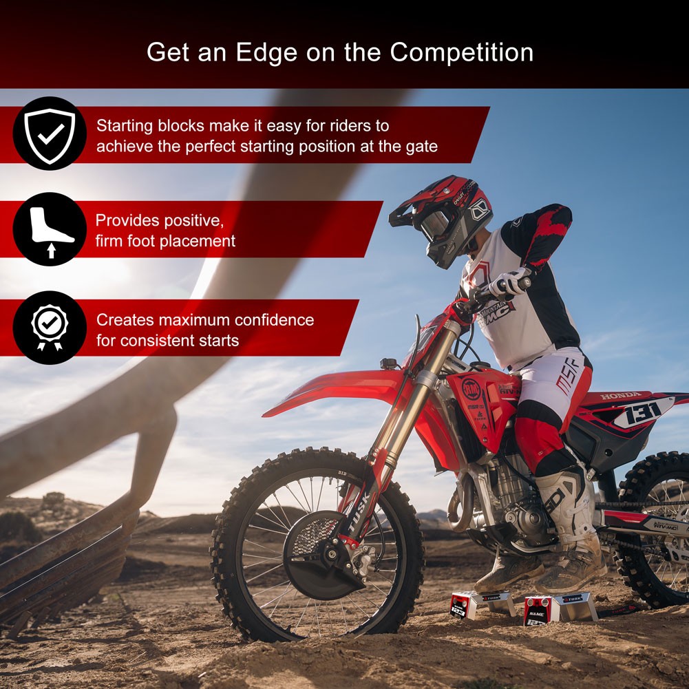 Tusk Moto Starting Blocks - Rev Blue 4"