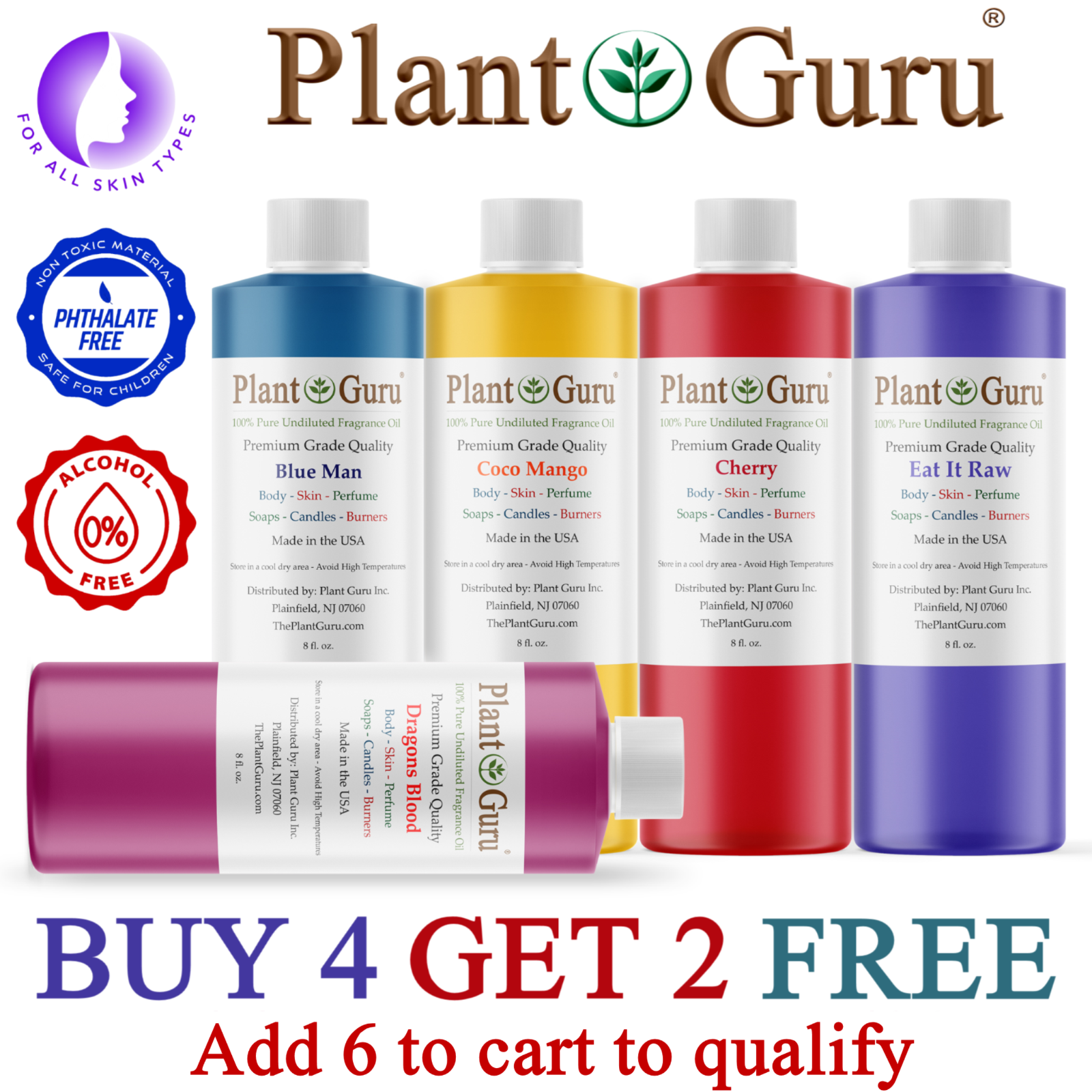 Fragrance Oil 8 oz. For Candle Soap Incense Making Burners Scented Oils Bulk Lot