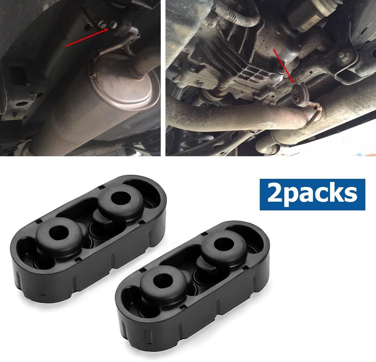 A Pair Fit GMC 99-17 Sierra 1500 2500 3500 Exhaust Hanger Insulator Mount Holder