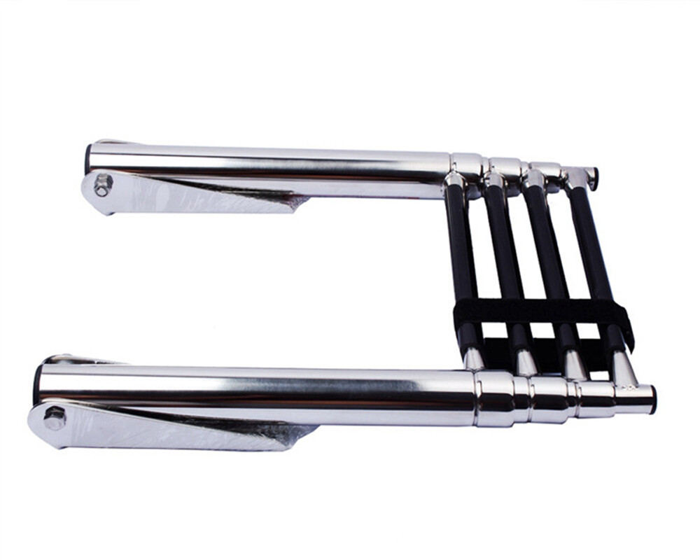 1155mmStainlessSteel Telescopic 4Step BoatLadder WearResistance Non-slip Durable