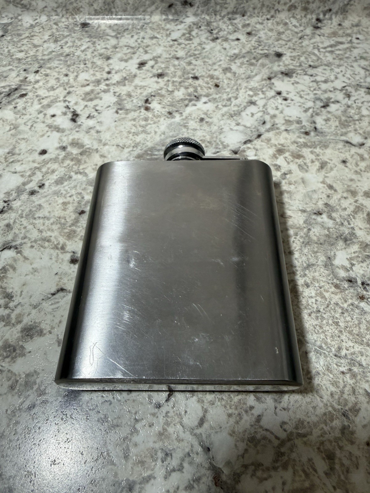 VTG 90s Skull Stainless Steel Flask Leak proof Flask Built-in Cigarette Case EUC
