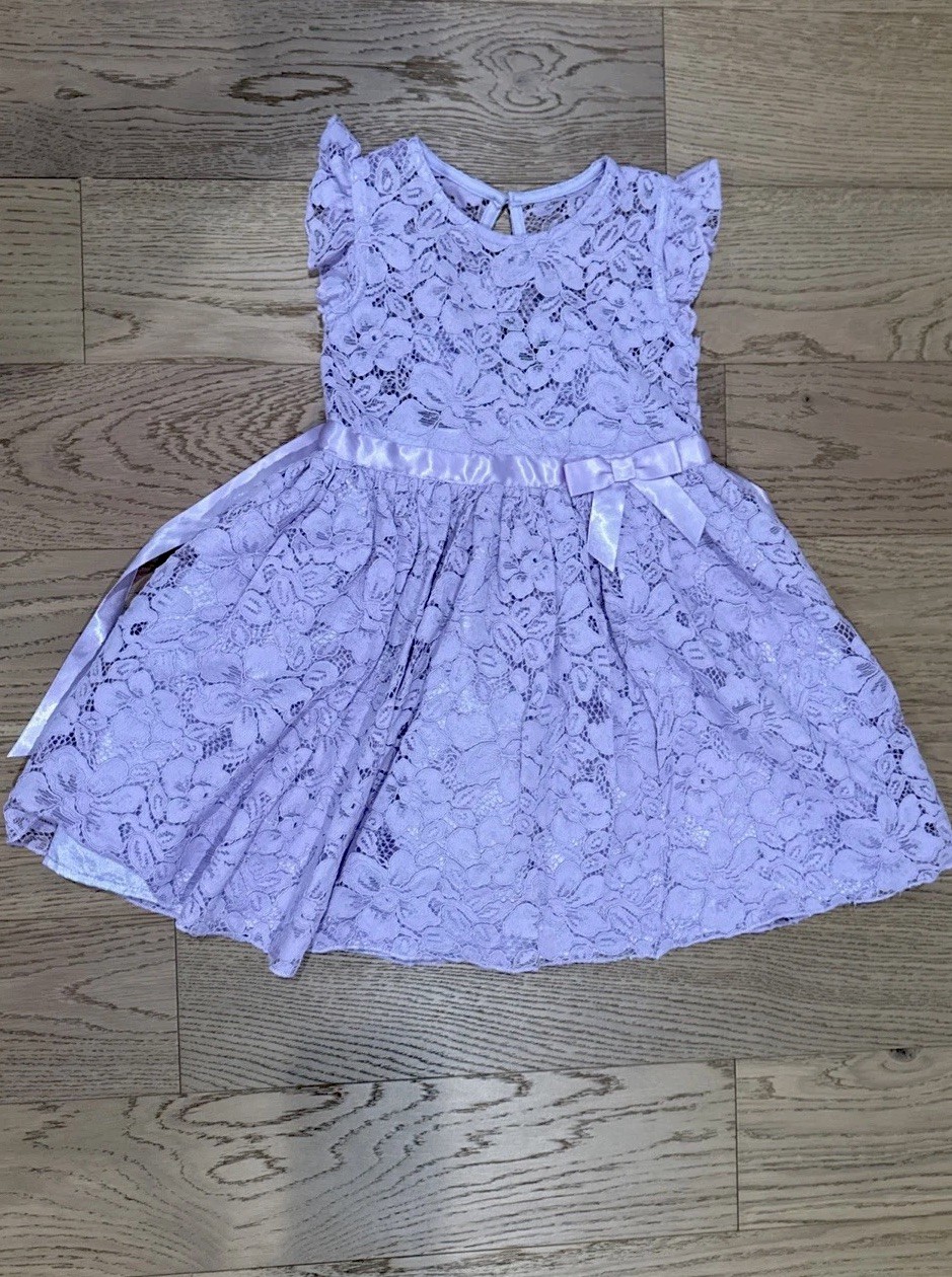Girls Lavender Spring/Easter Dress, Fully Lined, Size 5