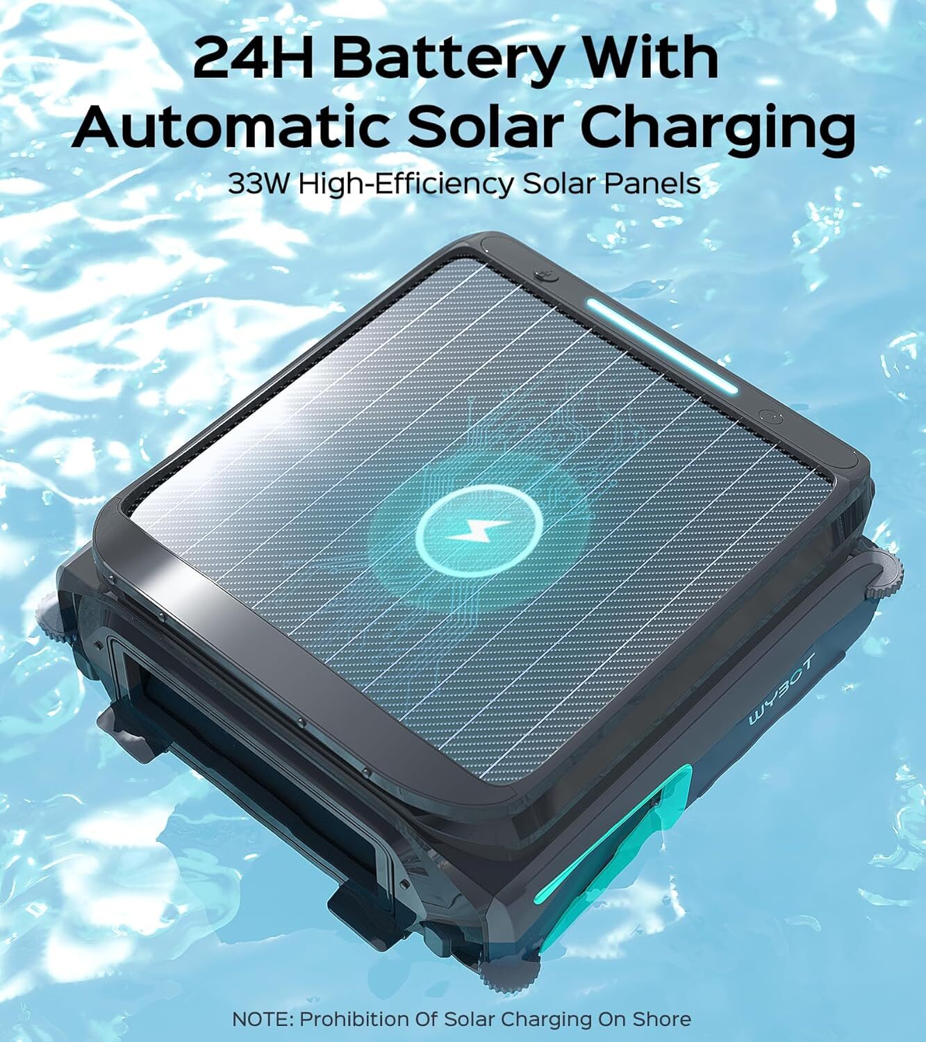 WYBOT F1 Pool Skimmer Solar Powered Pool Surface Vacuum Robotic Pool Cleaner