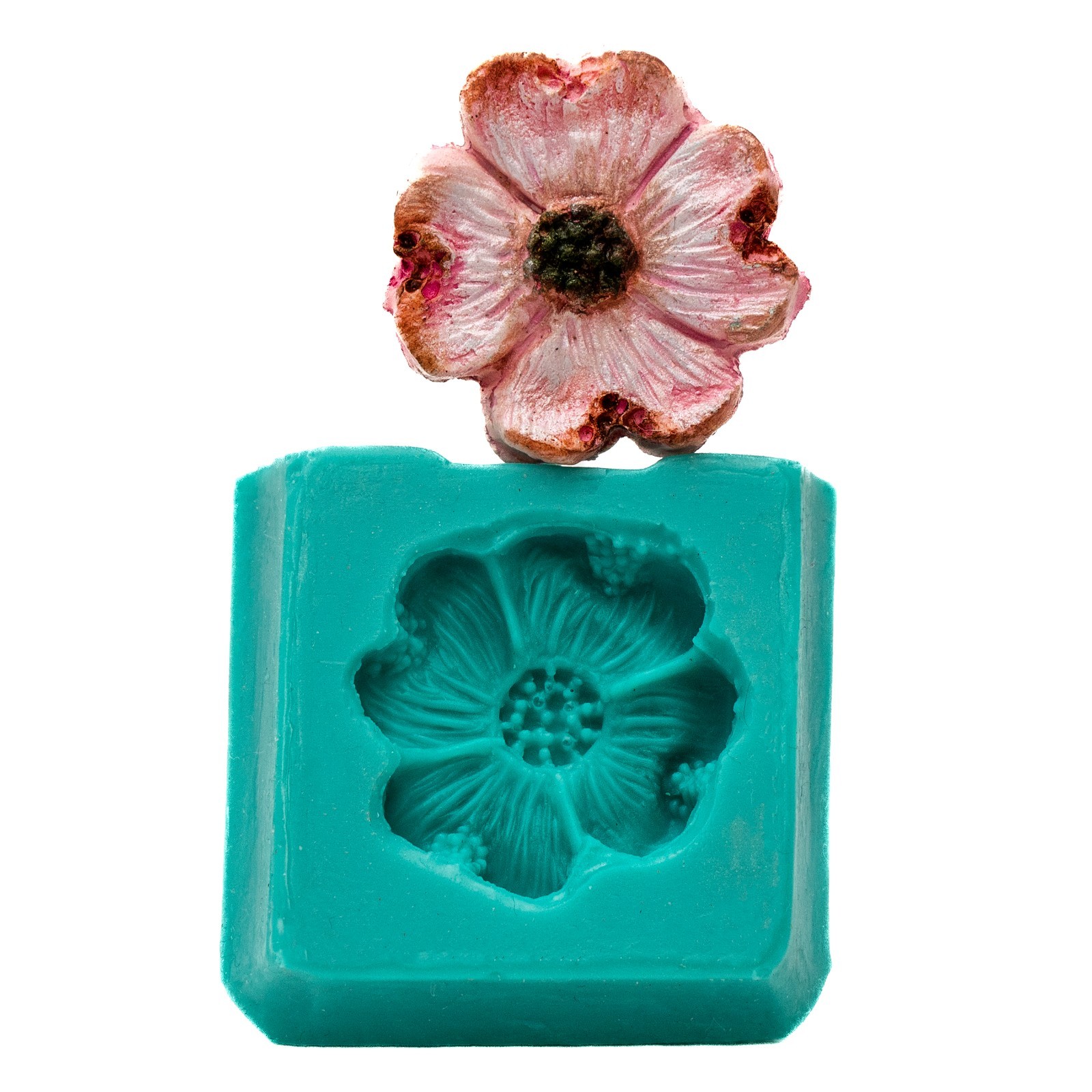 Dogwood flower silicone mold, polymer clay, fondant, resin, food safe mold (502)