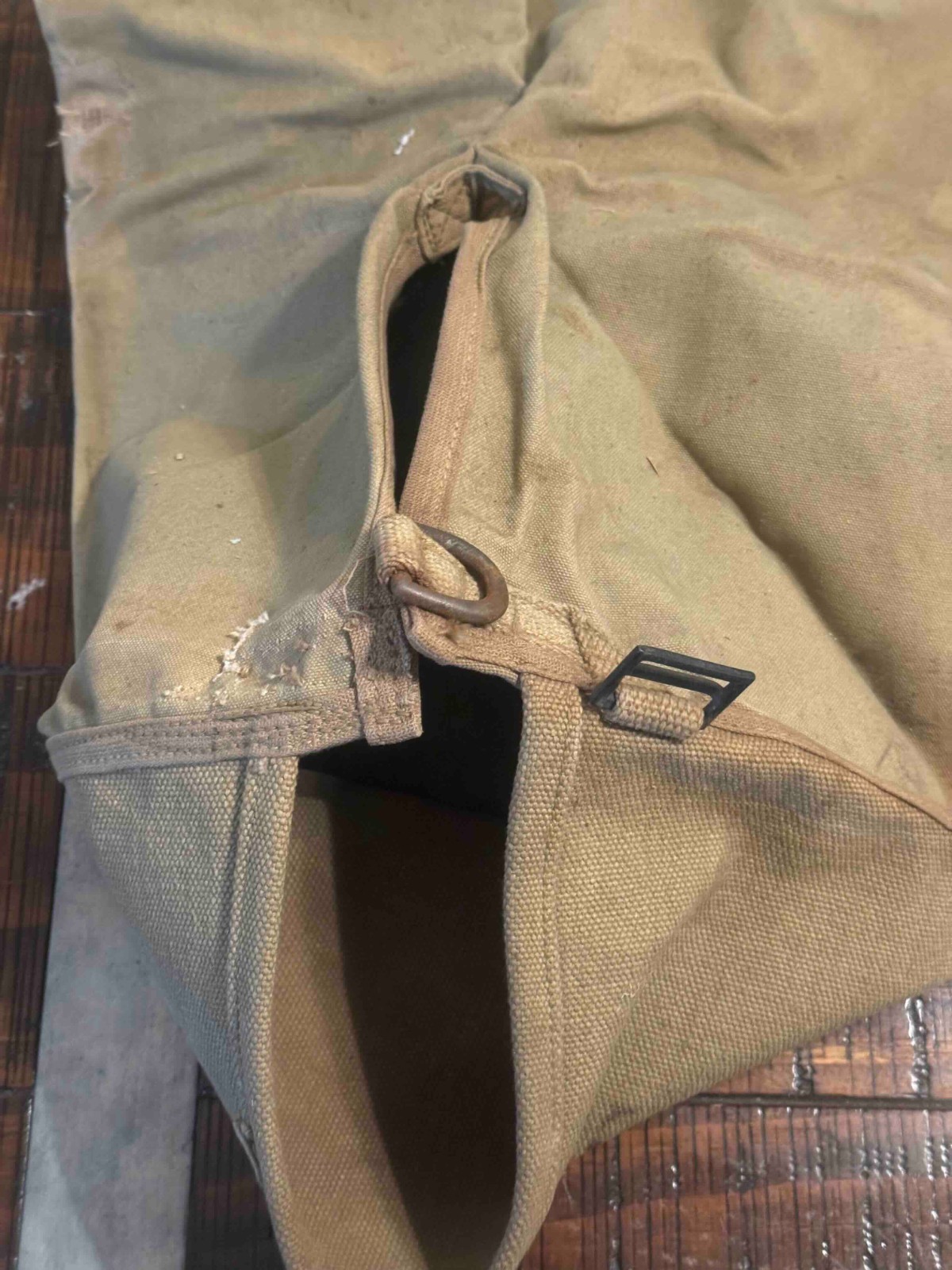 Original US Army Cavalry Horse Feed Bag – Vintage Canvas Military Surplus – WWI