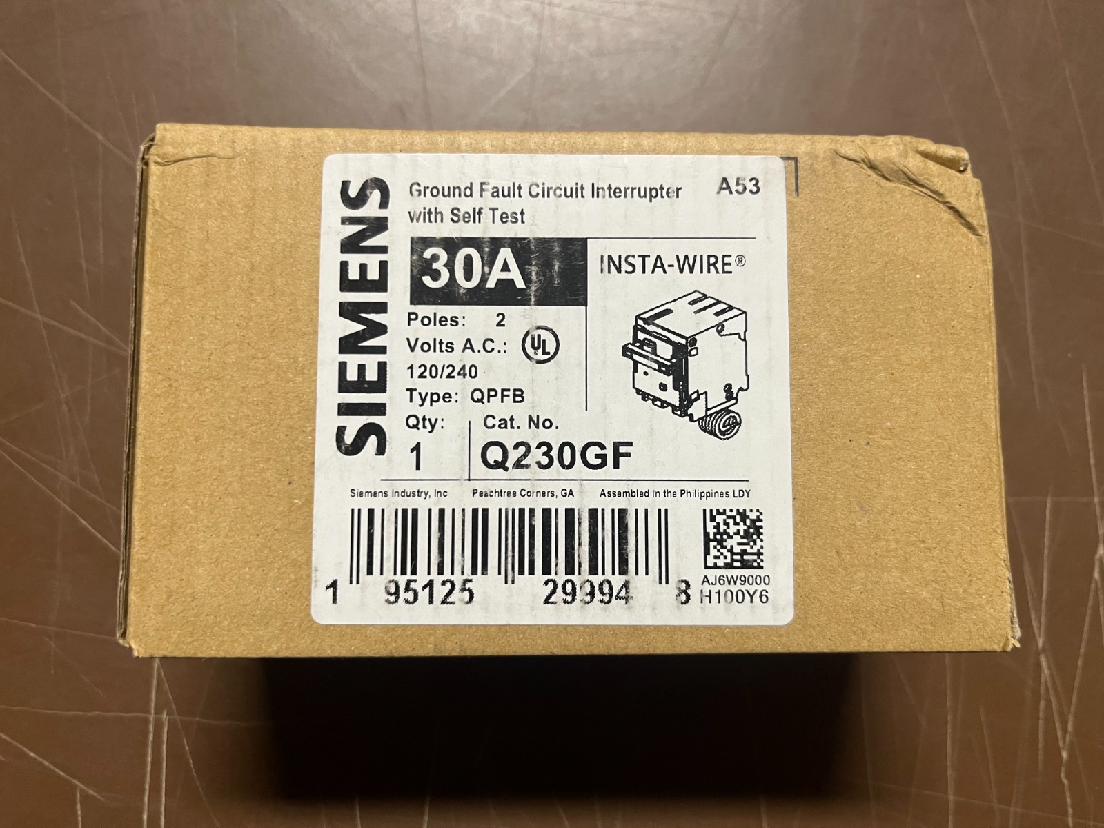 Siemens Q230GF 2 Pole GFCI Circuit Breaker Ground Fault 30A NEW IN BOX