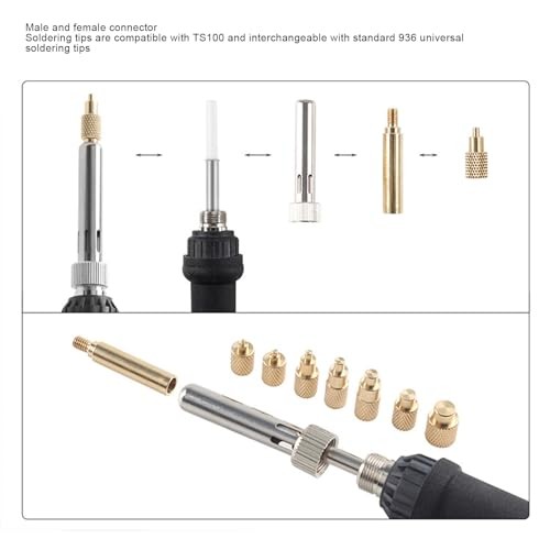 TS100 TS101 Soldering Iron Tips with M2 M2.5 M3 M4 M5 M6 M7 M8 Heat Set Insert