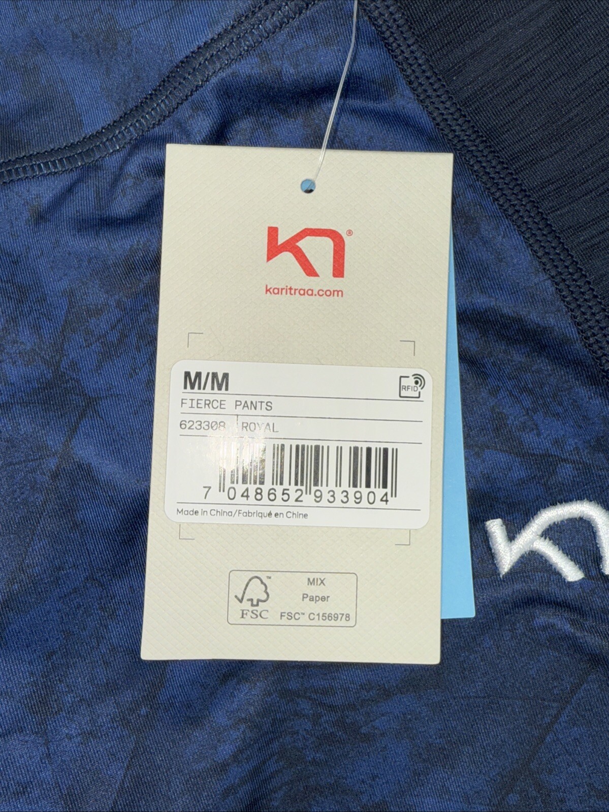 $100 Kari Traa Women’s Fierce Pants Tights- Royal Blue - Medium- New With Tags