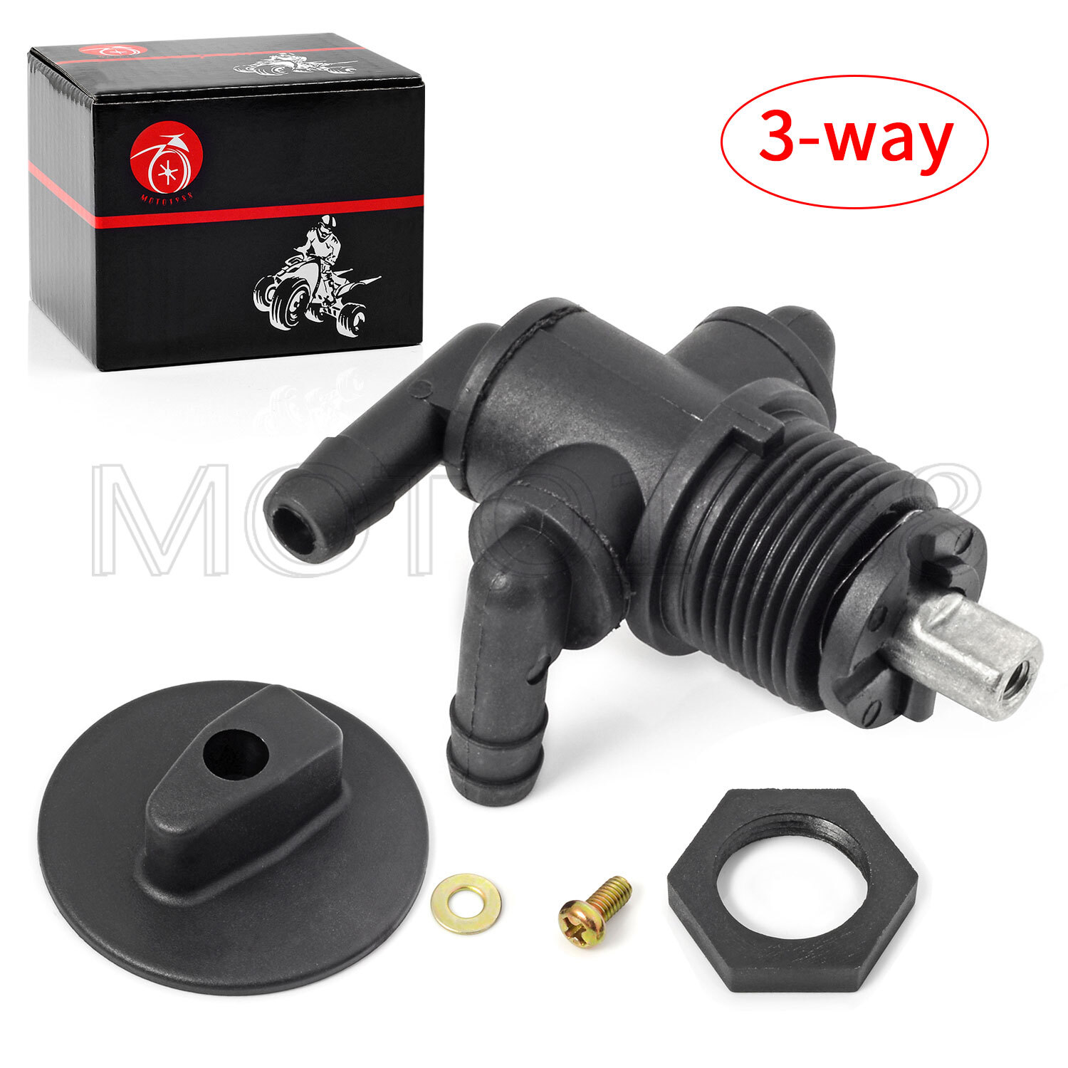 Fuel Tank Valve Petcock 3 Way & Knob NUT For Polaris Magnum 325 330 500 7052161