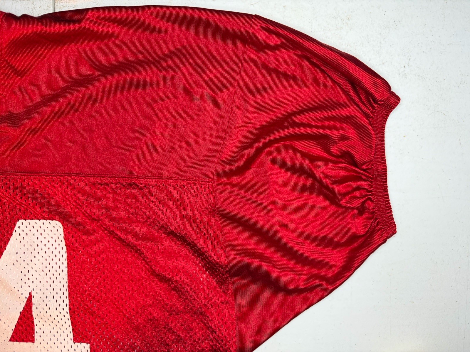 Vintage Russell Athletic Football Practice Jersey #24 Red Mesh XL 90s