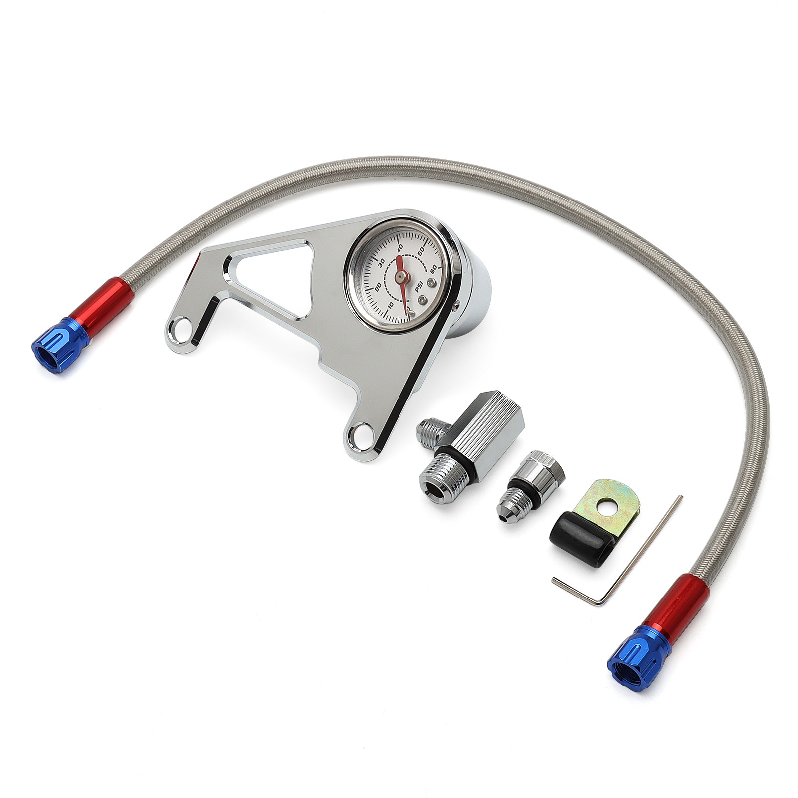 Chrome Oil Pressure Gauge Kit For Harley Twin Cam Touring Dyna Softail 1999-2017