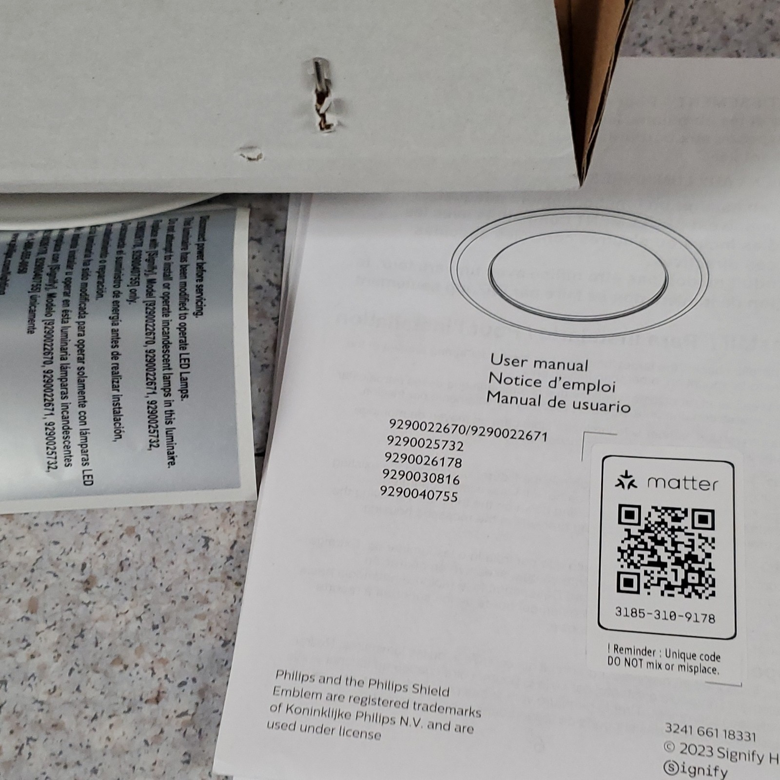 Philips Smart LED 6" Recessed Light Wi-Fi Bluetooth Matter Color Changing White