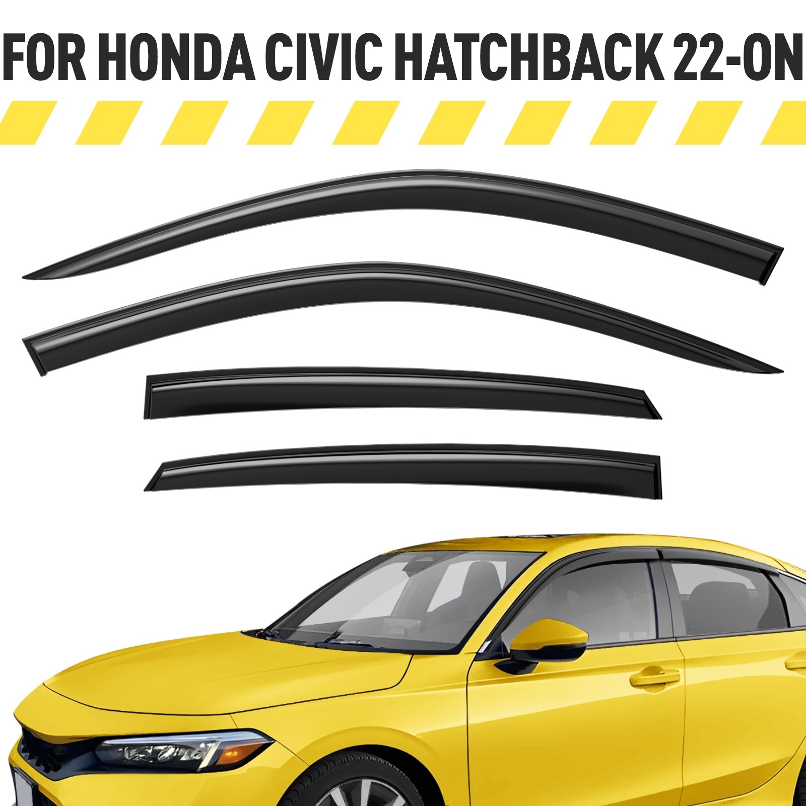 Rain Guards Vent Visors Shade for 2022-2024 Honda Civic Hatchback