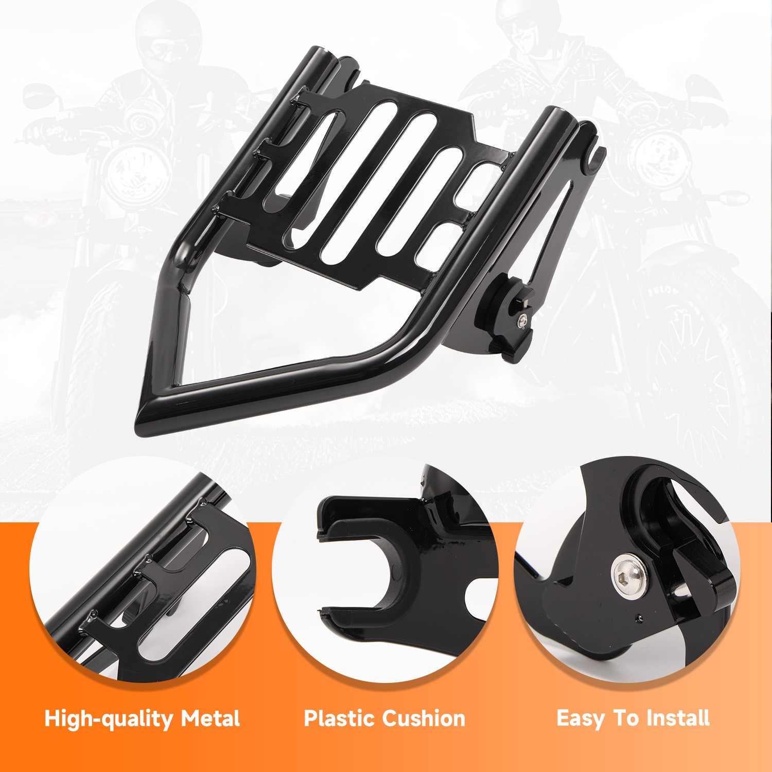 Detachable Two-up Luggage Rack for Harley Touring Road King Street Glide 2009-UP