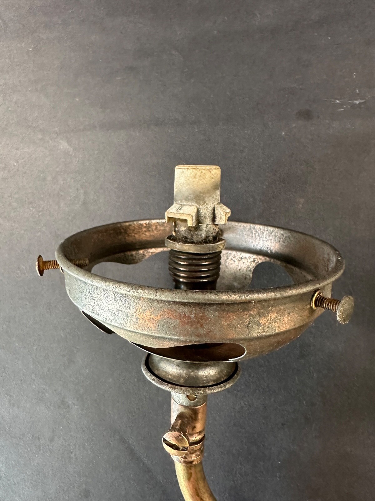 Antique Vintage Art Nouveau Light Fitting Original shade holder- Not Converted