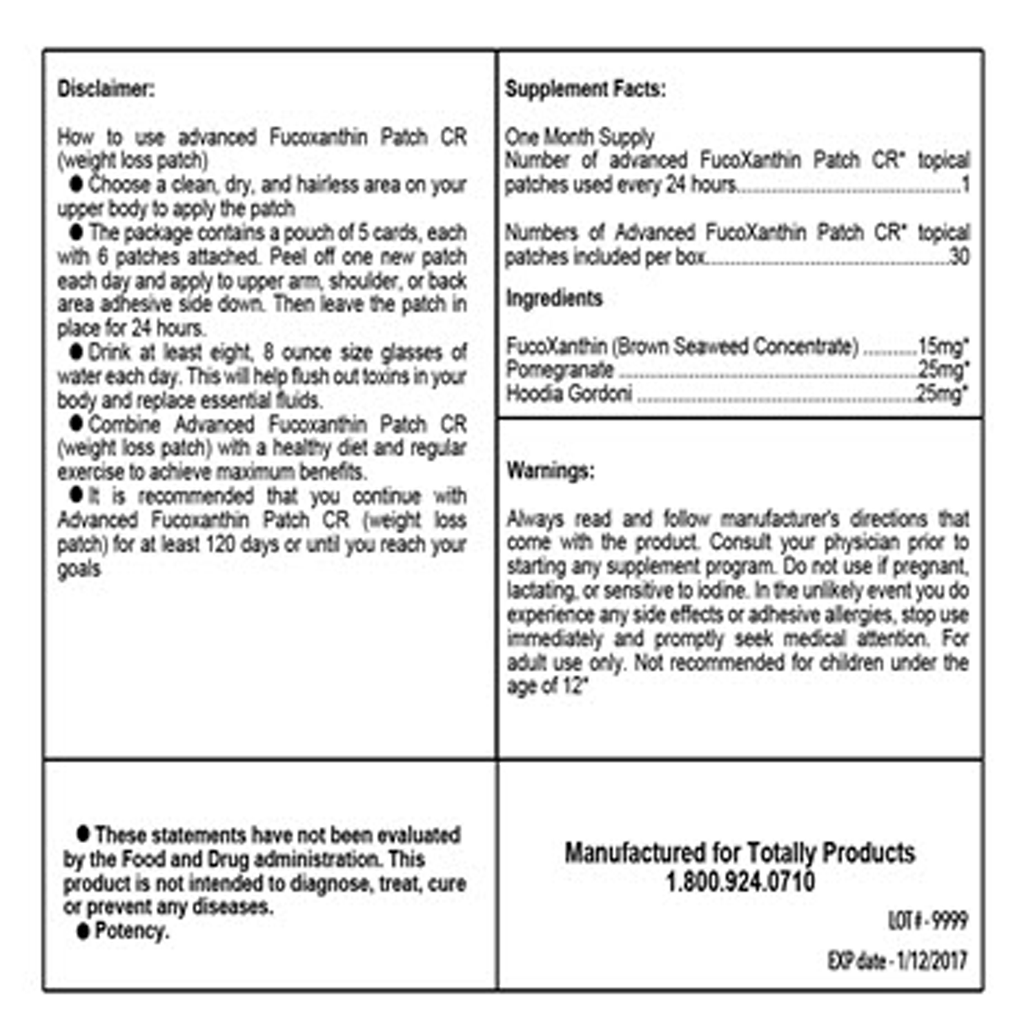 Topical Weight Loss Patch Supports Belly Fat Burn Metabolism Booster 30 Patches