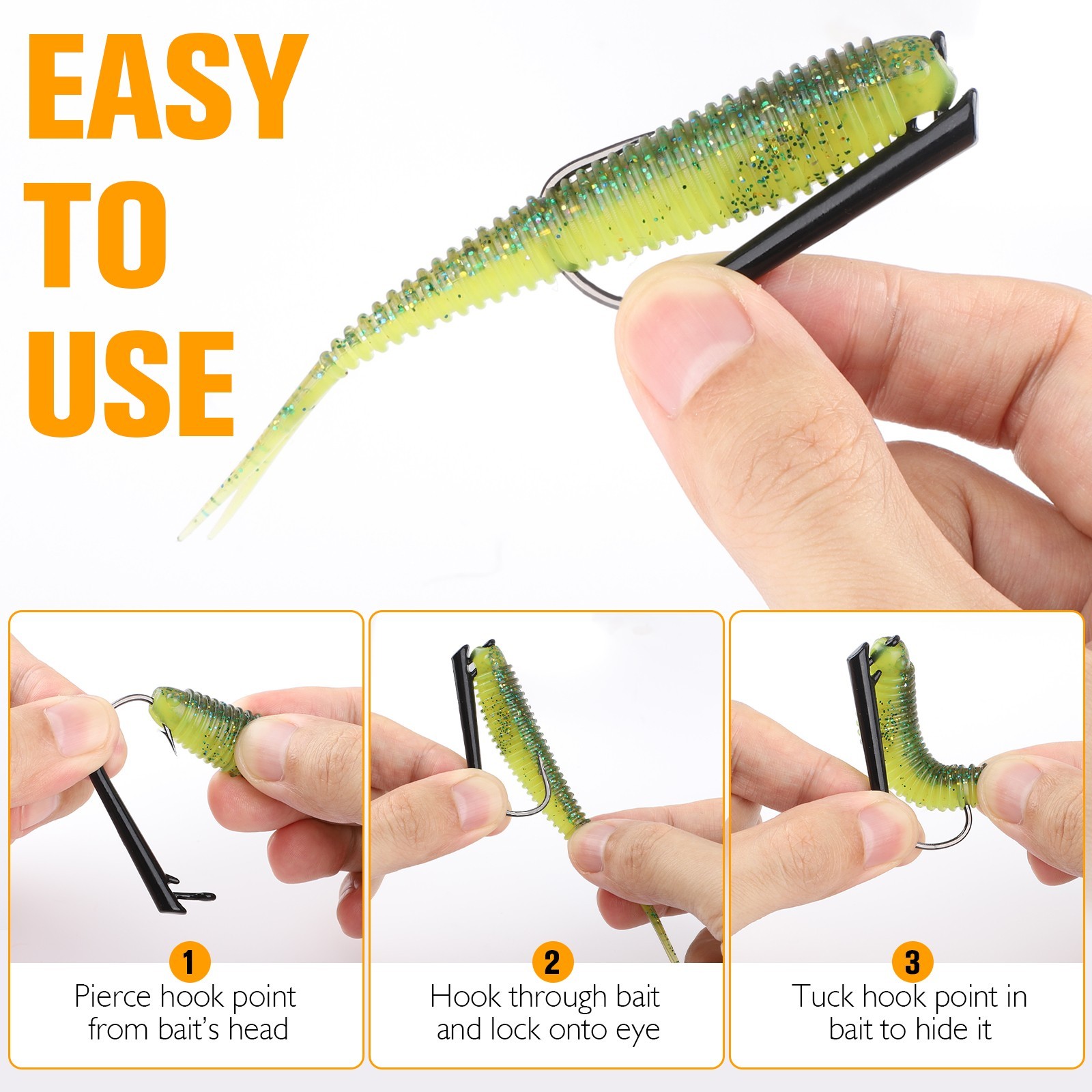 12PCS Dovesun Ozark Rig 3/8oz Hooks Saltwater & Freshwater Bass Rig Fishing Hook