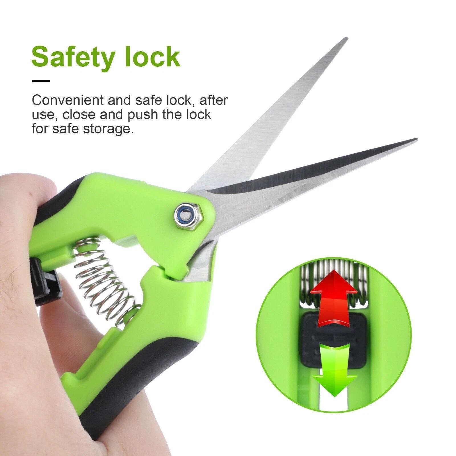 6 Pack Curved Blade Garden Scissors Trimmers Harvest Pruning Plants Trimming