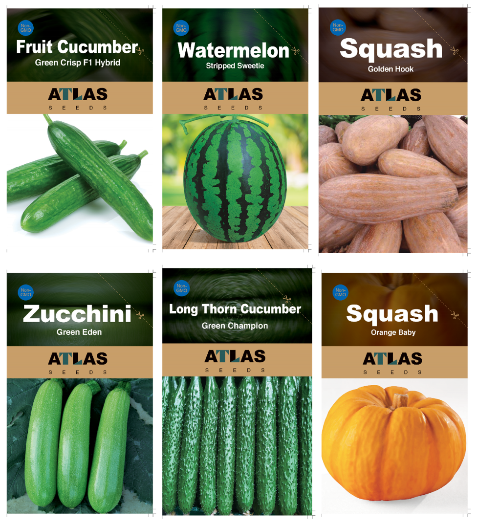 Atlas Vegetable Seeds Survival Garden Kit - Over 50,000 Seeds, 29 Varieties