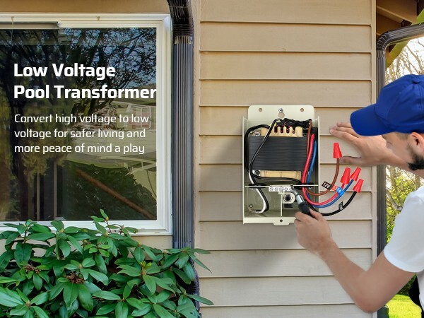 DEWENWILS 300W Low Voltage Pool Light Transformer, 120V AC to 12V/13V/14V AC, Mu