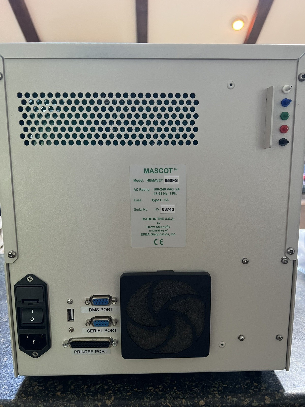 Drew Scientific Mascot Hemavet 950 Multi-Species Hematology Analyzer