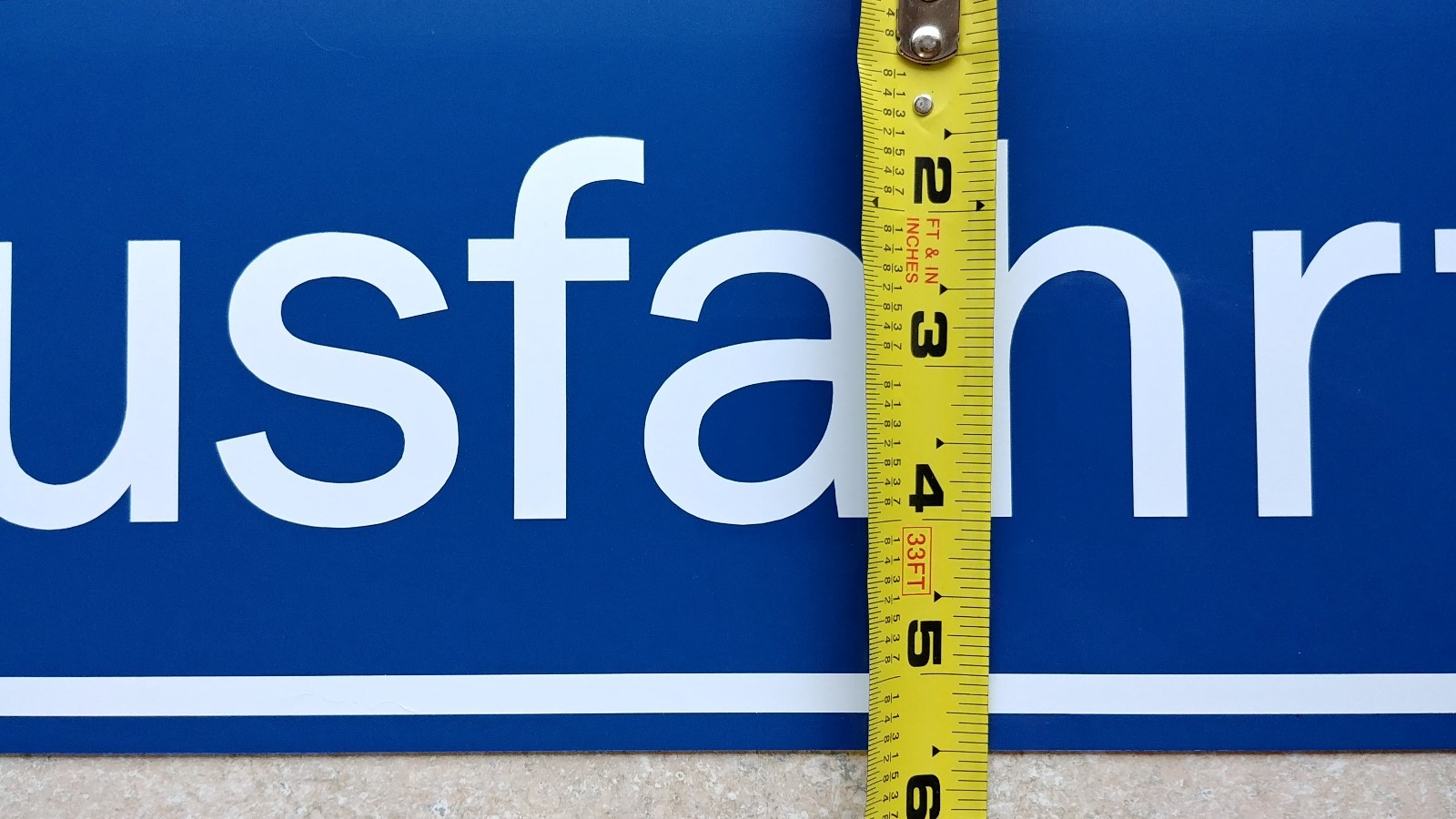 AUSFAHRT SIGN - German Autobahn Exit Marker - Aluminum - / FREE SHIPPING !