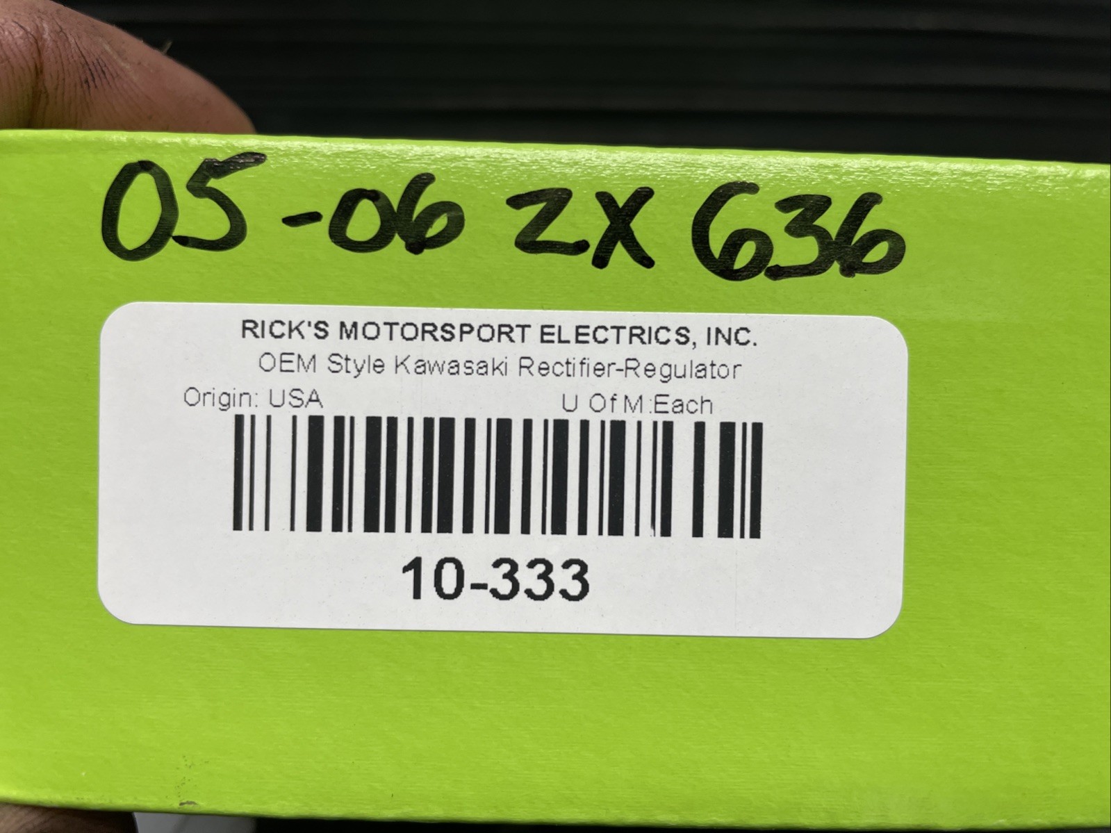 2005-2006 Kawasaki Ninja ZX6R ZX636 Rick's Voltage regulator rectifier 10-333