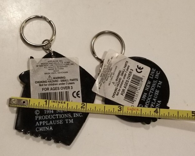 Jim Carrey The MASK & Milo Rubber Keychains by Applause Vintage 1994 NOS New