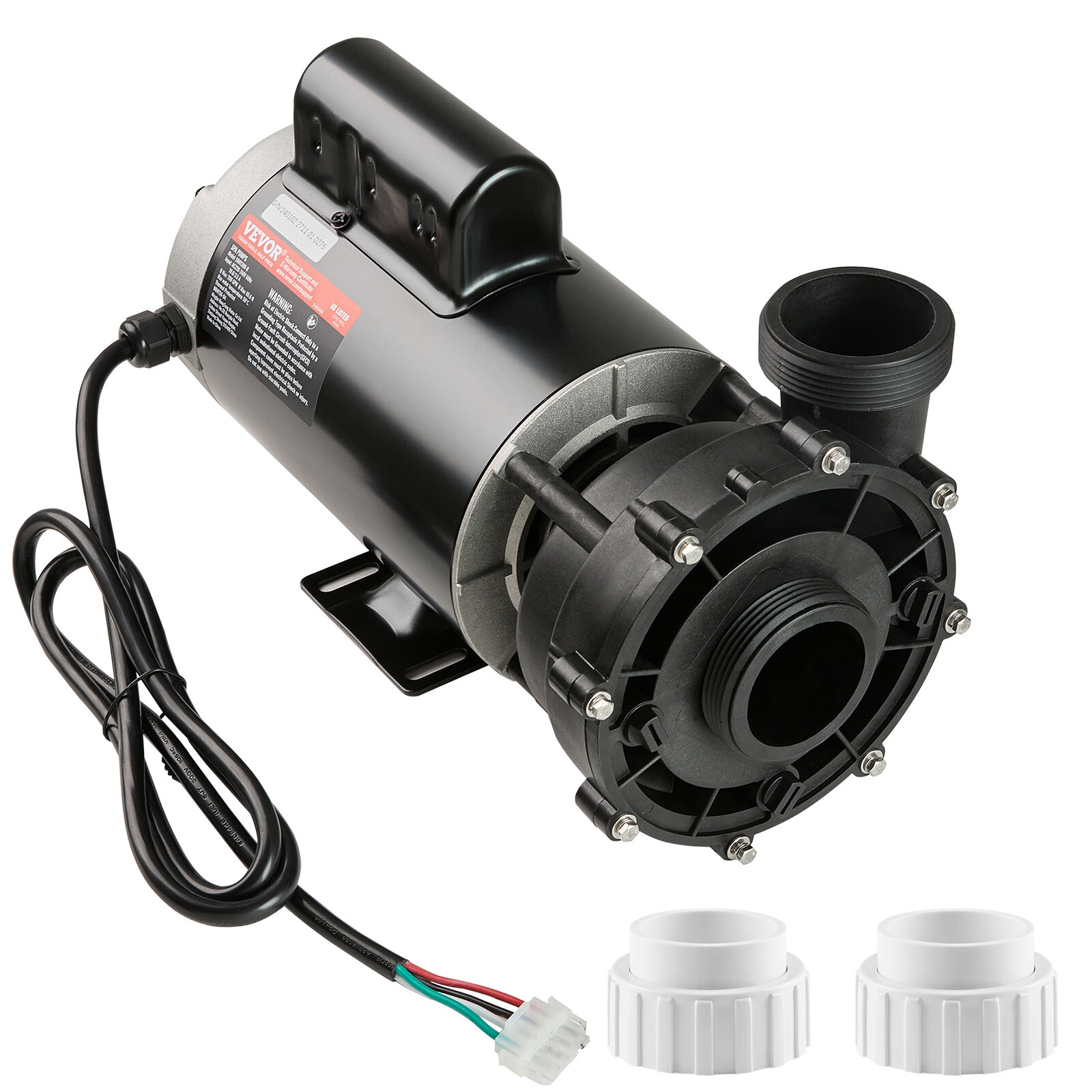 VEVOR 2 Speed SPA Pump 56-Frame Hot Tub Pump 4 HP/210 GPM or 0.7 HP/103 GPM