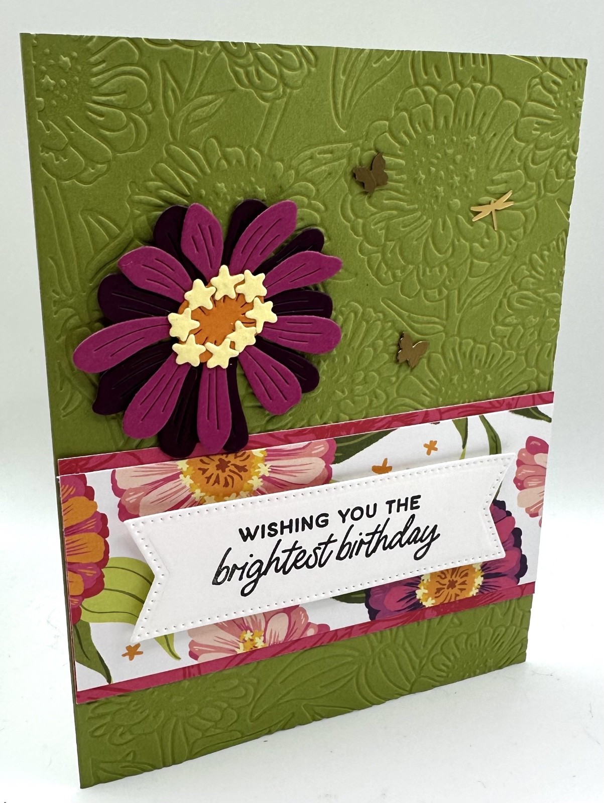 Stampin’ Up! Zinnias Sentiment Variety Card Kit-Set of 5, DSP, Embossed, Die Cut