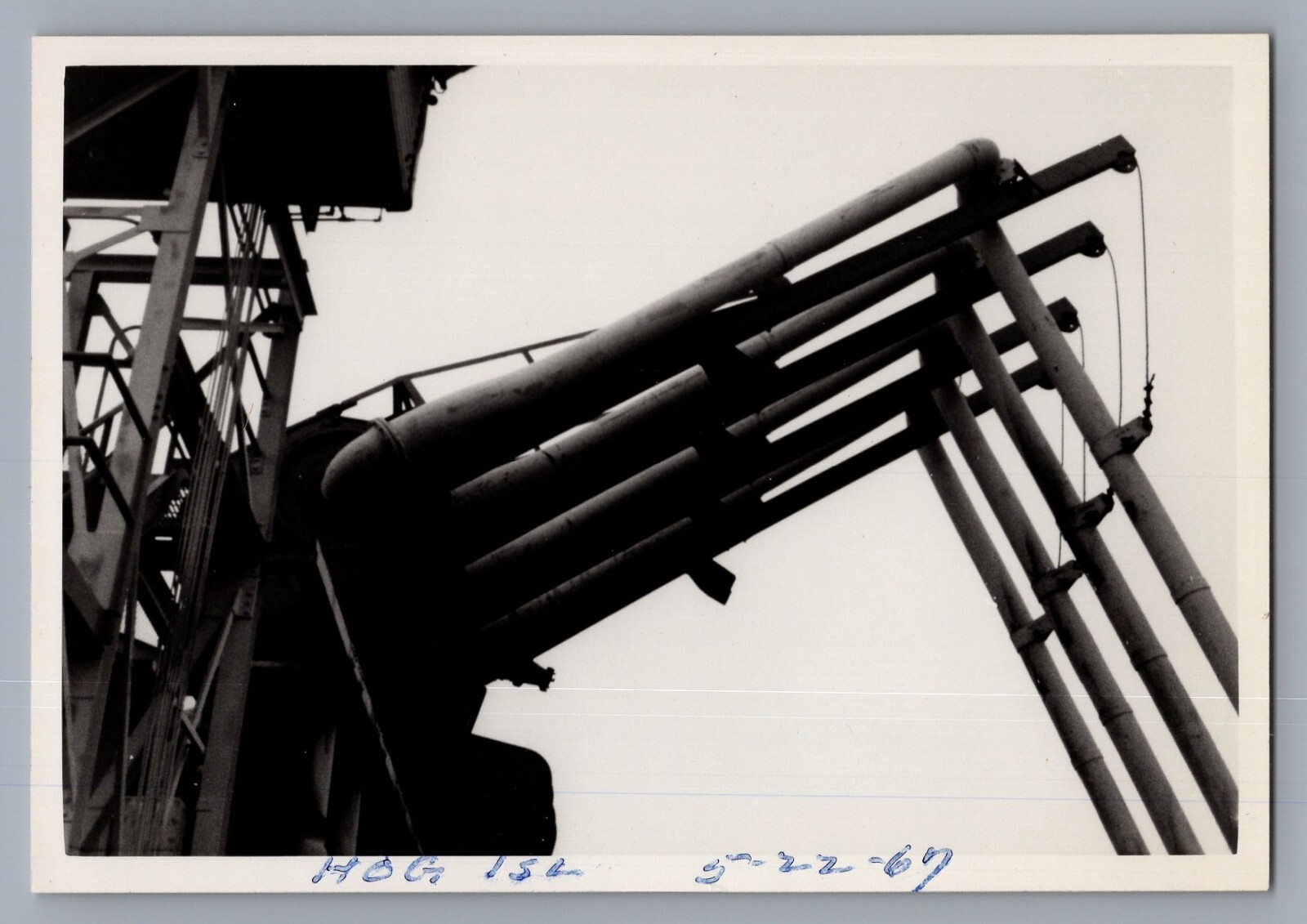 1967 Gulf Oil & Gas Vintage 4.25 x 3 Photo Pipeline Hog Island Pennsylvania 9464