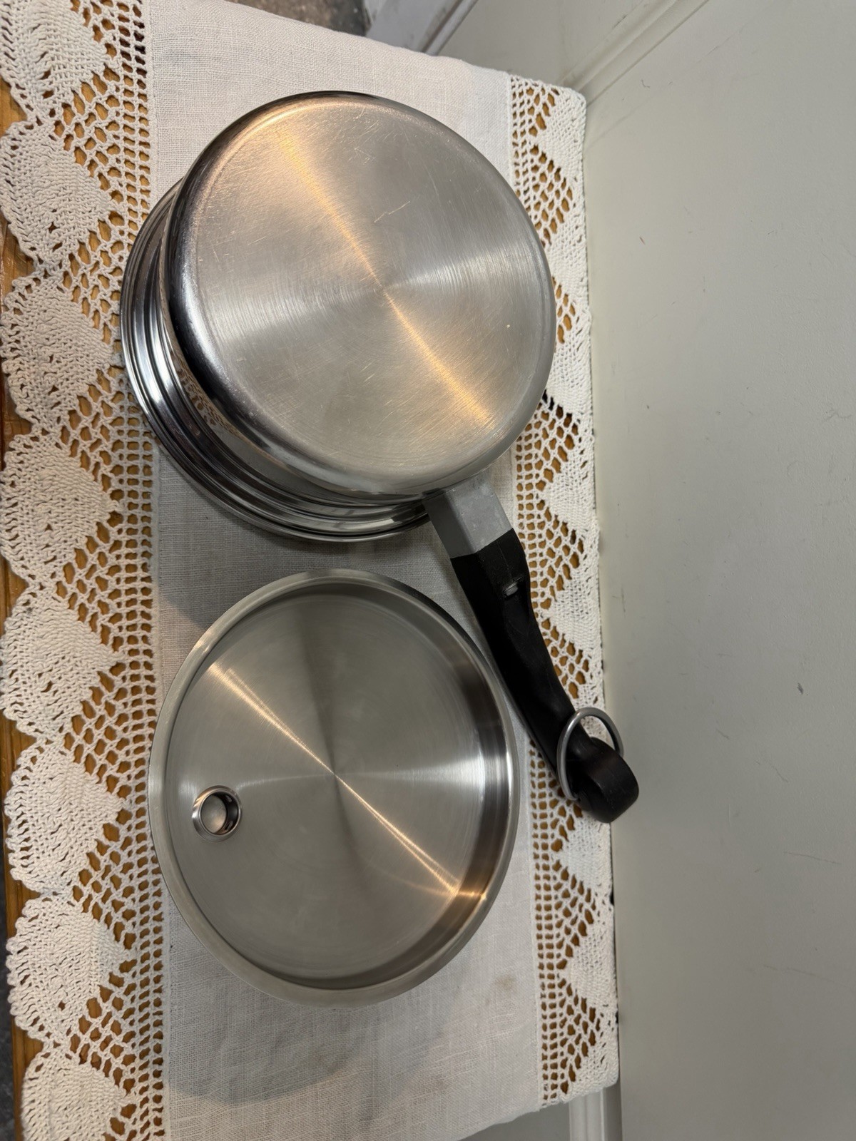 Saladmaster Vintage 1 Qt T304S Stainless Saucepan Vapo-Valve Lid USA