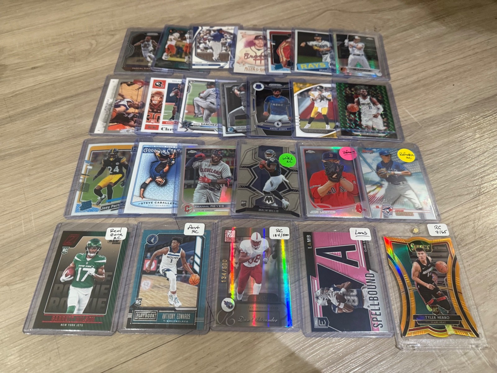 True 1/1 Huge 2 Row Sports Collection Auto HOF Prizm Patch Refractor RC LOT