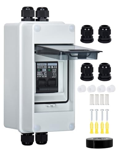 DC Circuit Breaker, 60 Amp Solar Breaker Box, Solar Panel 60 Amp Uv-proof