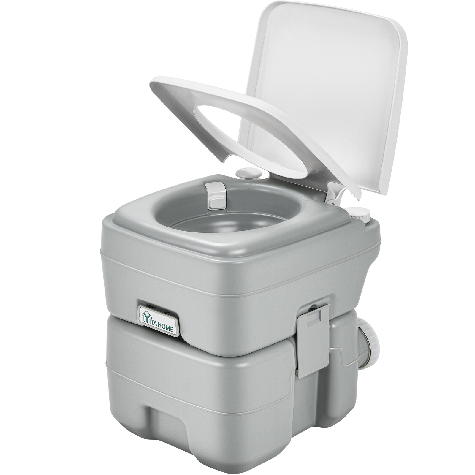 Portable Toilet 5.28 Gallon Porta Potty W/Level Indicator Hand Sprayer RV Travel