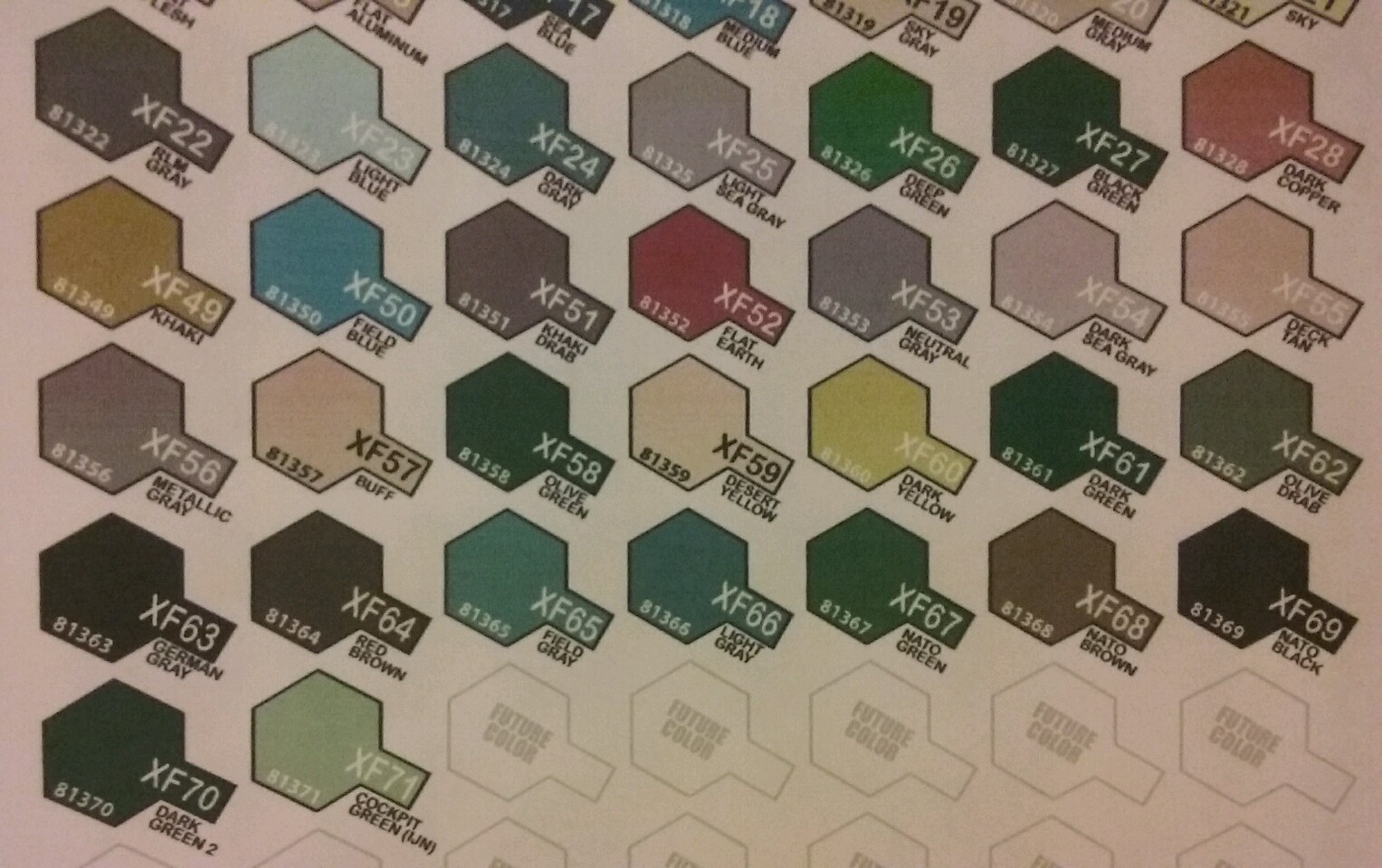 Tamiya acrylic paint. BUNDLE!!! 23ml, pick any 10.