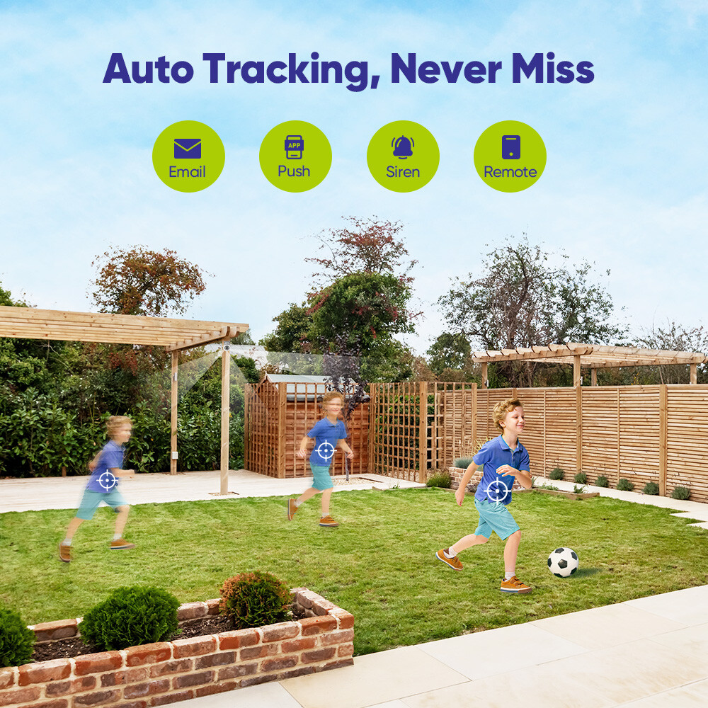 SANNCE 8CH 4K NVR 8MP Two Way Audio POE PT Security Camera System AI Detection