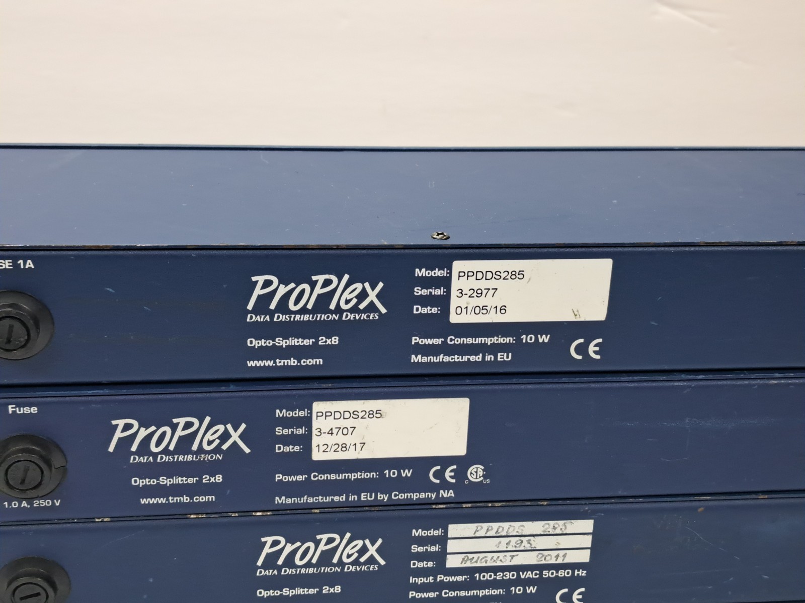 TMB ProPlex PPDDS285 DMX512 Opto-Splitter 2x8 2x 5-Pin XLR In 8x Out Rackmount