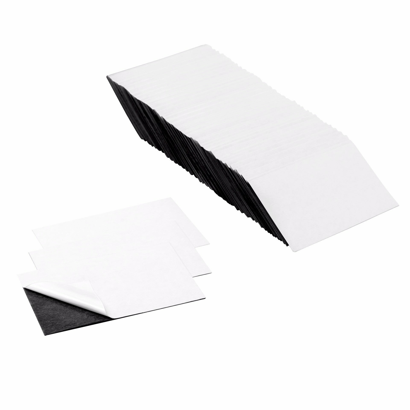3.5 x 2 Inch Business Card Flexible Self-Adhesive Magnetic Sheets (100 Pieces)