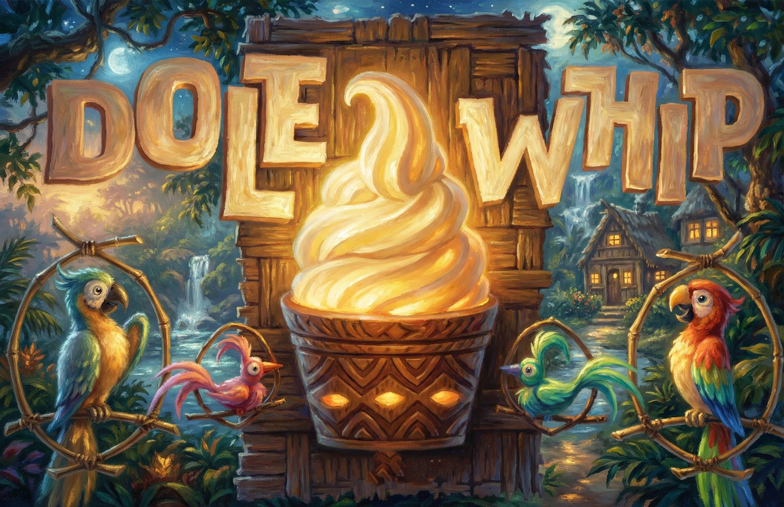 Dole Whip Matte Poster 12x18 Tiki Tropical Wall Art Print