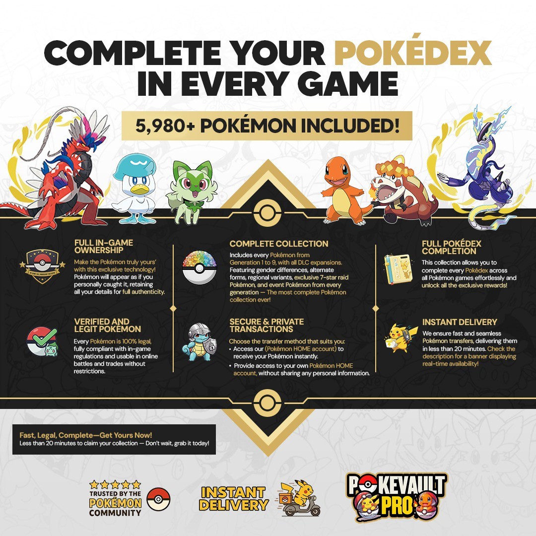 Pokemon Home Living Dex – Complete Pokedex for All Pokemon Games (Gen 1–9)