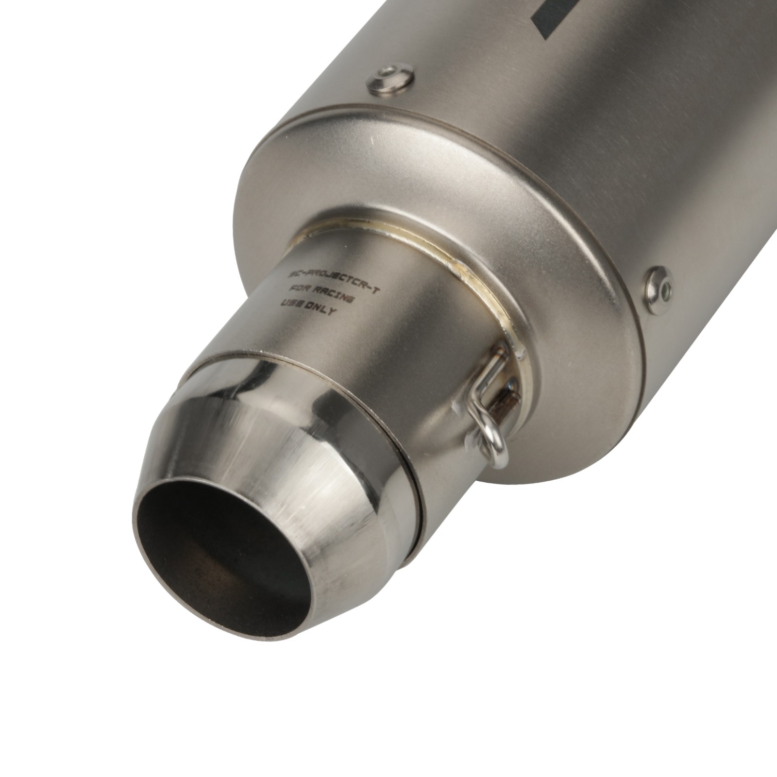 SC 2" 51mm Universal Slip-on Motorcycle Exhaust Muffler Pipe Tail Tips Silver